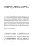 Báo cáo lâm nghiệp: "Relationships between the parameters of aboveground parts and the parameters of root plates in Norway spruce with respect to soil drainage"