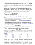 REVISION FOR READING –ENGLISH 12 