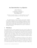 Báo cáo toán học: "An Introduction to q -Species"