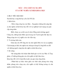 Giáo án Lịch Sử lớp 10: MÁC - ĂNG GHEN SỰ RA ĐỜI CỦA CHỦ NGHĨA XÃ HỘI KHOA HỌC