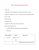 Giáo án Công Nghệ lớp 10: Bài 17: Phòng trừ tổng hại cây trồng