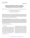 Báo cáo lâm nghiệp: " Biomass and composition of understory vegetation and the forest floor carbon stock across Siberian larch and mountain birch chronosequences in Iceland"