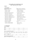 TRANSCRIPTS AND ANSWER KEYS FOR TOEIC PREPARATION COURSE TERM 3