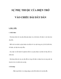 SỰ PHỤ THUỘC CỦA ĐIỆN TRỞ VÀO CHIỀU DÀI DÂY DẪN 