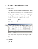 CẤU TRÚC LOGIC CỦA MỘT BẢNG 