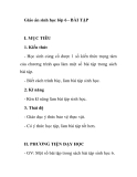 Giáo án sinh học lớp 6 - BÀI TẬP 