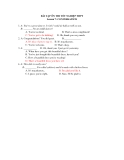 BÀI TẬP ÔN THI TỐT NGHIỆP THPT Lesson 7: CONVERSATION 