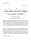 Báo cáo khoa học: " Growth performance of Populus exposed to “Free Air Carbon dioxide Enrichment” during the first growing season in the POPFACE experiment"
