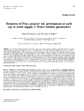 Báo cáo khoa học: "esponse of Pinus pinaster Ait. provenances at early age to water supply. I. Water relation parameters"