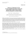 Báo cáo khoa học: "atterns in individual growth, branch population dynamics, and growth and mortality of first-order branches of Betula platyphylla in northern Japan"