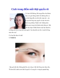 Cách trang điểm mắt thật quyến rũ