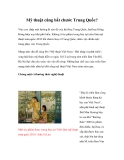 Mỹ thuật cũng bắt chước Trung Quốc?