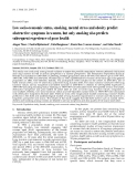 Báo cáo y học: "Low socio-economic status, smoking, mental stress and obesity predict obstructive symptoms in women, but only smoking also predicts subsequent experience of poor health"