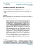 Báo cáo y học: "Communication Skills Training For Emergency Nurses"