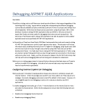 Debugging ASP.NET AJAX Applications