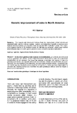 Báo cáo khoa học: " Genetic improvement of oak KC Steiner in North America School of Forest Resources,Pennsylvania State University, University Park"