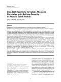 Báo cáo y học: "Skin Test Reactivity to Indoor Allergens Correlates with Asthma Severity in Jeddah, Saudi Arabia"