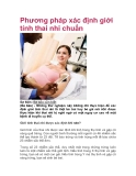 Phương pháp xác định giới tính thai nhi chuẩn 