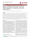 Báo cáo y học: "Efficacy of lifestyle interventions in physical health management of patients with severe mental illness"