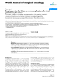 Báo cáo khoa học: "Esophagopericardial fistula as a rare complication after total gastrectomy for cancer"