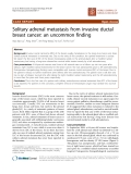Báo cáo khoa học: "Solitary adrenal metastasis from invasive ductal breast cancer: an uncommon finding"