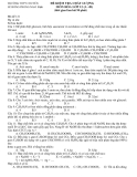 Đề kiểm tra KSCL Hoá 12 (A+B) - THPT Chuyên Lê Hồng Phong Nam Định