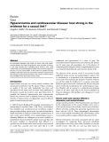 Báo cáo y học: "Hyperuricemia and cardiovascular disease: how strong is the evidence for a causal link"