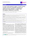 Báo cáo y học: "  A novel small molecule target in human airway smooth muscle for potential treatment of obstructive lung diseases: a staged highthroughput biophysical screening"