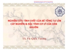 NGHIÊN CỨU TÍNH CHẤT CỦA BÊ TÔNG TỰ LÈN CÁT NGHIỀN & ĐẶC TÍNH CƠ LÝ CỦA VÁN KHUÔN
