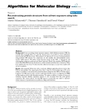 Báo cáo sinh học: "Reconstructing protein structure from solvent exposure using tabu search"
