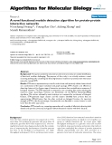 Báo cáo sinh học: "A novel functional module detection algorithm for protein-protein interaction networks"