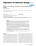Báo cáo sinh học: "A stitch in time: Efficient computation of genomic DNA melting bubbles"