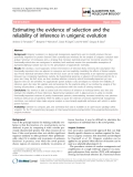 Báo cáo sinh học: "Estimating the evidence of selection and the reliability of inference in unigenic evolution"