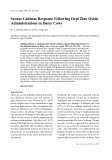 Báo cáo khoa học: "Serum Calcium Response Following Oral Zinc Oxide Administrations in Dairy Cows"