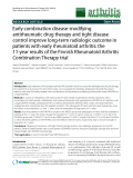 Báo cáo y học: "Early combination disease-modifying antirheumatic drug therapy and tight disease control improve long-term radiologic outcome in patients with early rheumatoid arthritis: the 11-year results of the Finnish Rheumatoid Arthritis Combination Therapy trial"