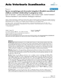 Báo cáo khoa học: " Sperm morphology and chromatin integrity in Swedish warmblood stallions and their relationship to pregnancy rates"