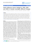 Báo cáo khoa học: " Swine influenza viruses isolated in 1983, 2002 and 2009 in Sweden exemplify different lineages."