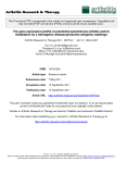 Báo cáo y học: "The gene expression profile of preclinical autoimmune arthritis and its modulation by a tolerogenic disease-protective antigenic challeng"
