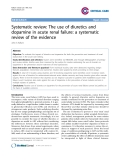 Báo cáo y học: "Systematic review: The use of diuretics and dopamine in acute renal failure: a systematic review of the evidence"
