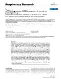 Báo cáo y học: "ATP-binding cassette (ABC) transporters in normal and pathological lung"
