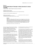 Báo cáo y học: " The Surviving Sepsis Campaign: raising awareness to reduce mortalit"