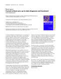 Báo cáo khoa học: "Current critical care: up-to-date diagnosis and treatment"