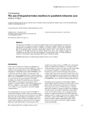 Báo cáo y học: "The use of bispectral index monitors in paediatric intensive care'