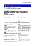 Báo cáo khoa học: "Procalcitonin testing has the potential to reduce unnecessary antibiotic use in patients with suspected lower respiratory tract infections"