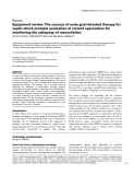 Báo cáo khoa học: "Equipment review: The success of early goal-directed therapy for septic shock prompts evaluation of current approaches for monitoring the adequacy of resuscitation"