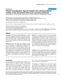 Báo cáo khoa học: "Clinical investigation: thyroid function test abnormalities in cardiac arrest associated with acute coronary syndrome"