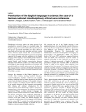 Báo cáo khoa học: " Penetration of the English language in science: the case of a German national interdisciplinary critical care conference"