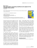 Báo cáo khoa học: "New information concerning anesthesia and surgery for the morbidly obese patien"