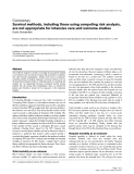 Báo cáo khoa học: "Survival methods, including those using competing risk analysis, are not appropriate for intensive care unit outcome studie"