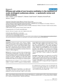 Báo cáo y học: "Efficacy and safety of non-invasive ventilation in the treatment of acute cardiogenic pulmonary edema – a systematic review and meta-analysis"